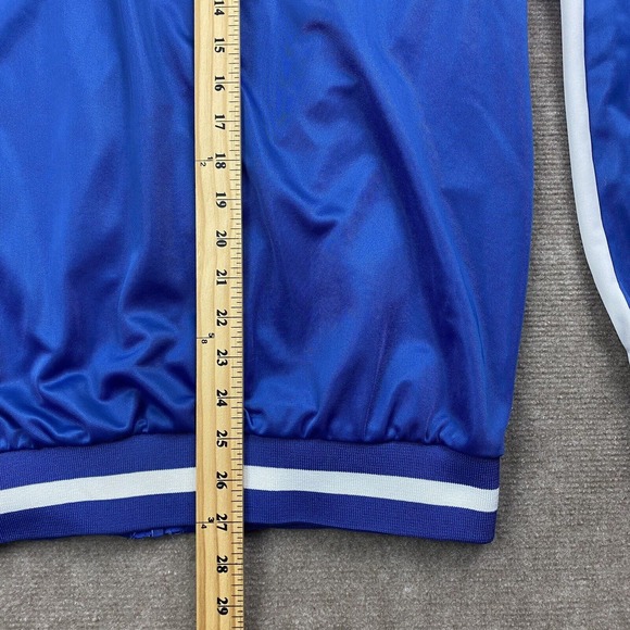 Original Deluxe Supply Mens Retro Striped Lightweight Jacket Blue Size Large - Picture 6 of 8